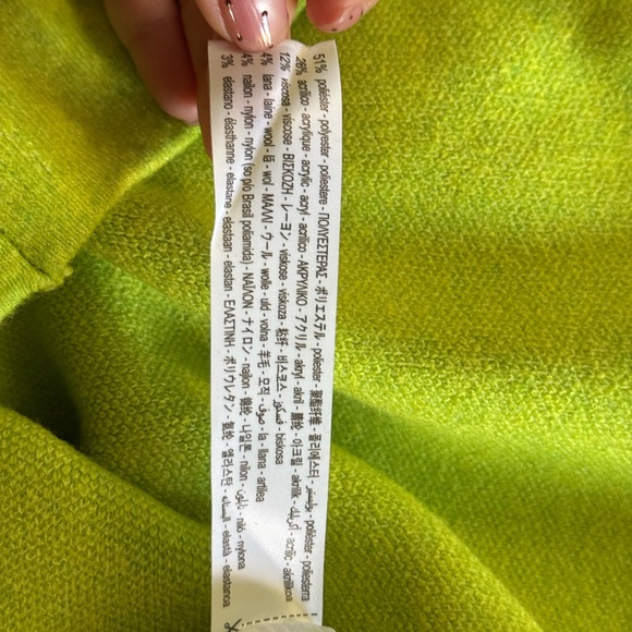 Zara Women’s Lime Green Knit Midi Dress Size M - Picture 5 of 9